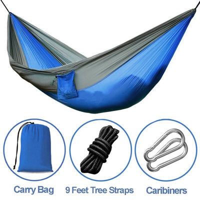 Portable Double Hammock - Durable Nylon for Outdoor Relaxation