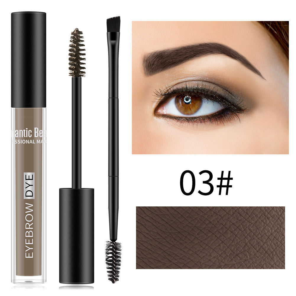 Romantic Beauty Two-Headed Brow Brush For Long-Lasting Styling Waterproof Perspiration-Proof Brow Dye - Korvel