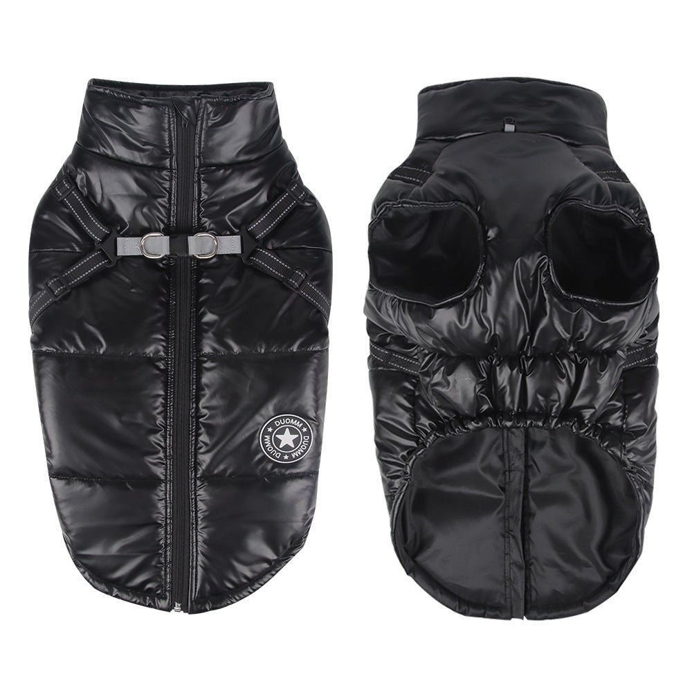 Reflective Windproof Cotton Coat for Big Dogs