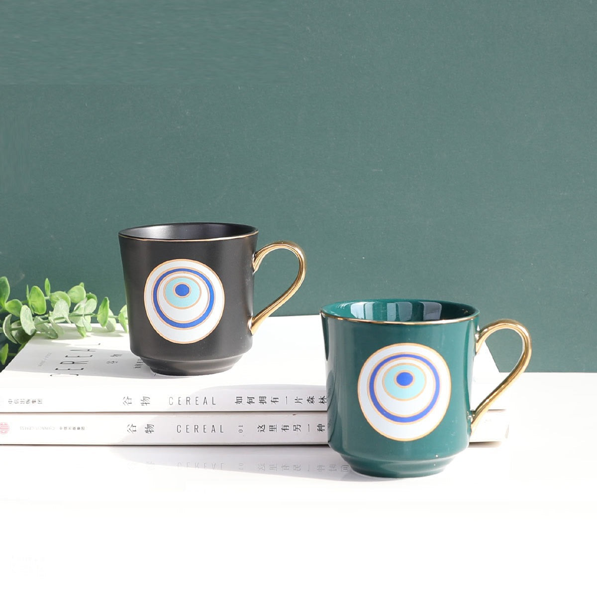 Big eyes mug ceramic water cup ins simple cup - Korvel