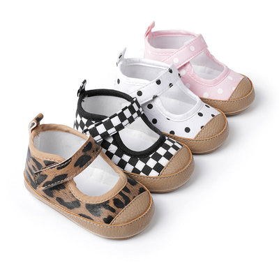 Baby Girls Shoes Rubber Sole Velcro Anti-Fall Toddler Shoes Baby Shoes Babyshoes - Korvel