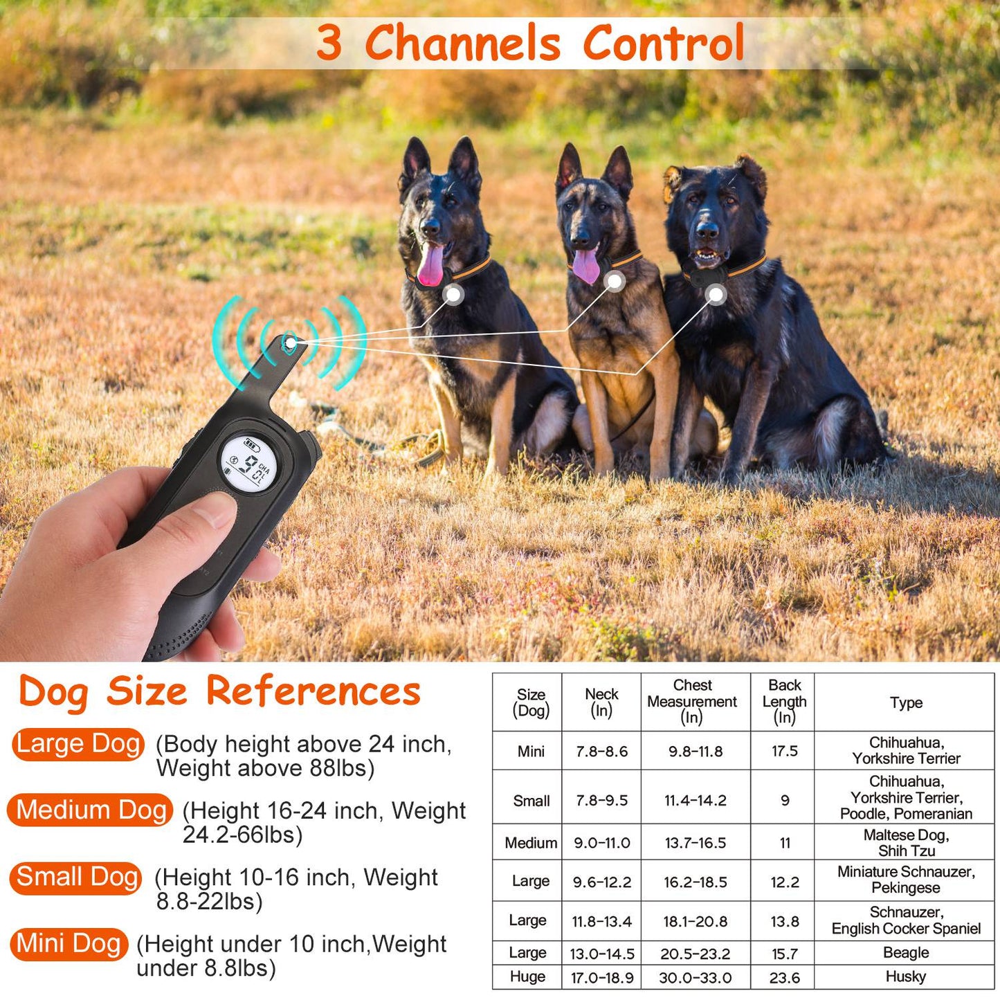 Collar de Entrenamiento para Perros GBruno 984FT