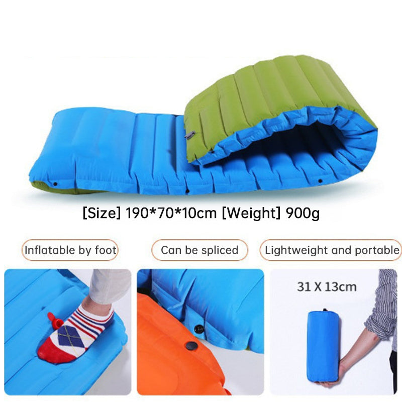 Ultralight Camping Sleeping Pad: Thicken, Self-Inflating with Built-in Pump (Outdoor/Travel) - Korvel