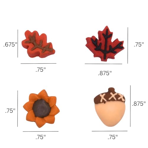 Thanksgiving Fall Edible Cake Decorations - 30 Pieces