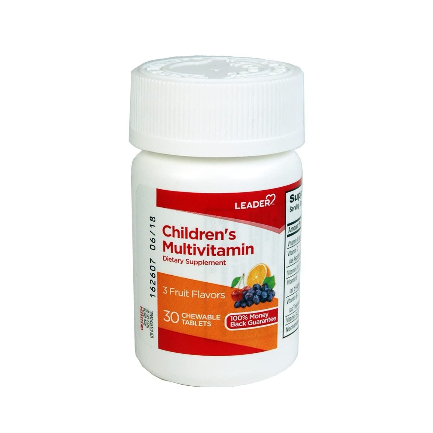 Tabletas masticables de multivitaminas para niños Leader - Sabor a fruta