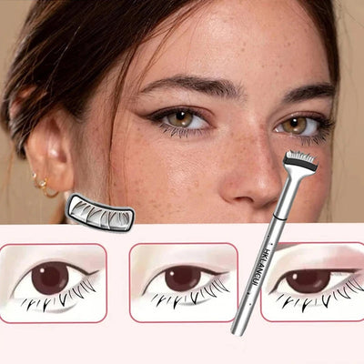 Makeup Magic Eye Liner Gel Pen Waterproof Long Lasting 2 In 1 Lower Liquid Eyeliner Pencil Eyelashes Stamp - Korvel
