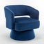 Swivel Barrel Chair, Velvet Accent Armchair 360 Degree Swivel Club Chair for Living Room Bedroom Reception Room - Korvel