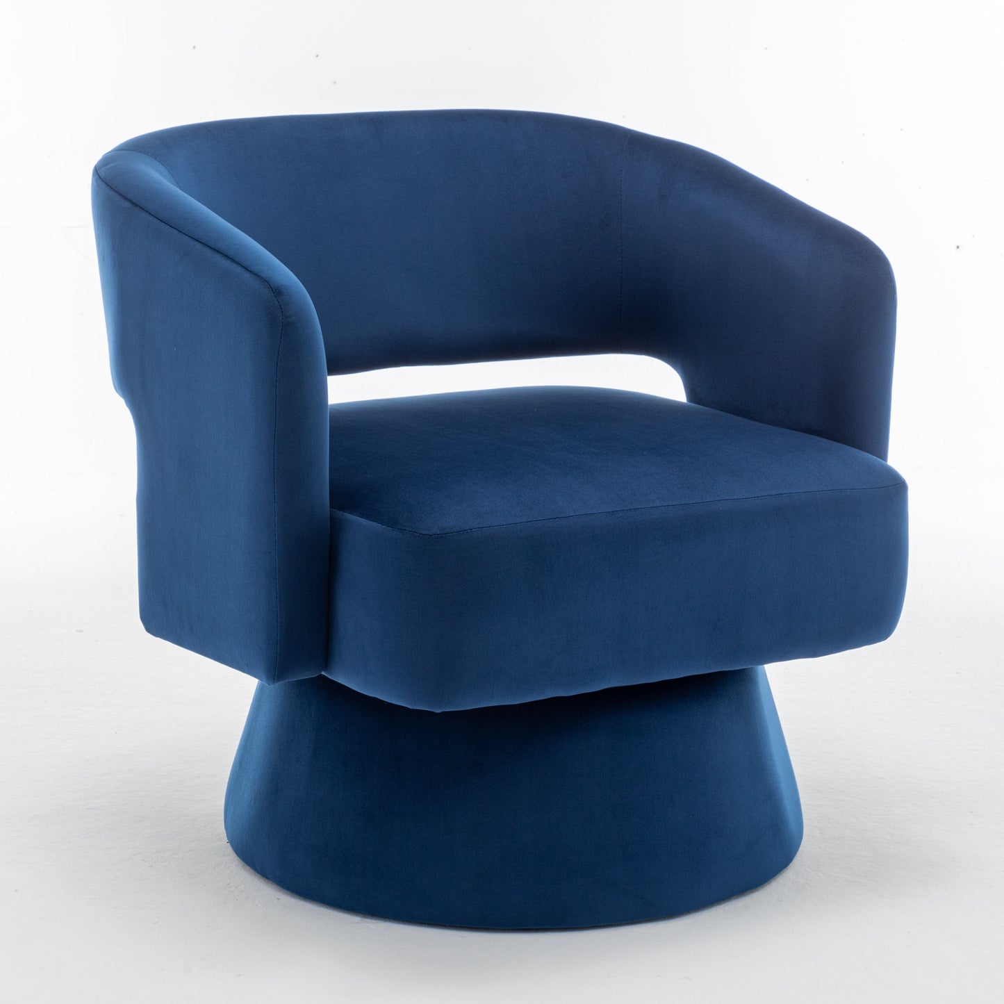 Swivel Barrel Chair, Velvet Accent Armchair 360 Degree Swivel Club Chair for Living Room Bedroom Reception Room - Korvel