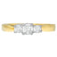 Bague de fiançailles en diamant taille ronde en or bicolore 14K