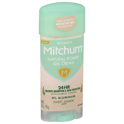 Mitchum Natural Power Gel Cream Deodorant for Women, Sweet Jasmine - 3.4 Oz
