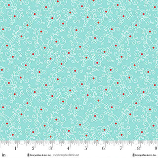 Tela de algodón Jubilee Blue Ditsy Linework - 44" / 45" por yarda