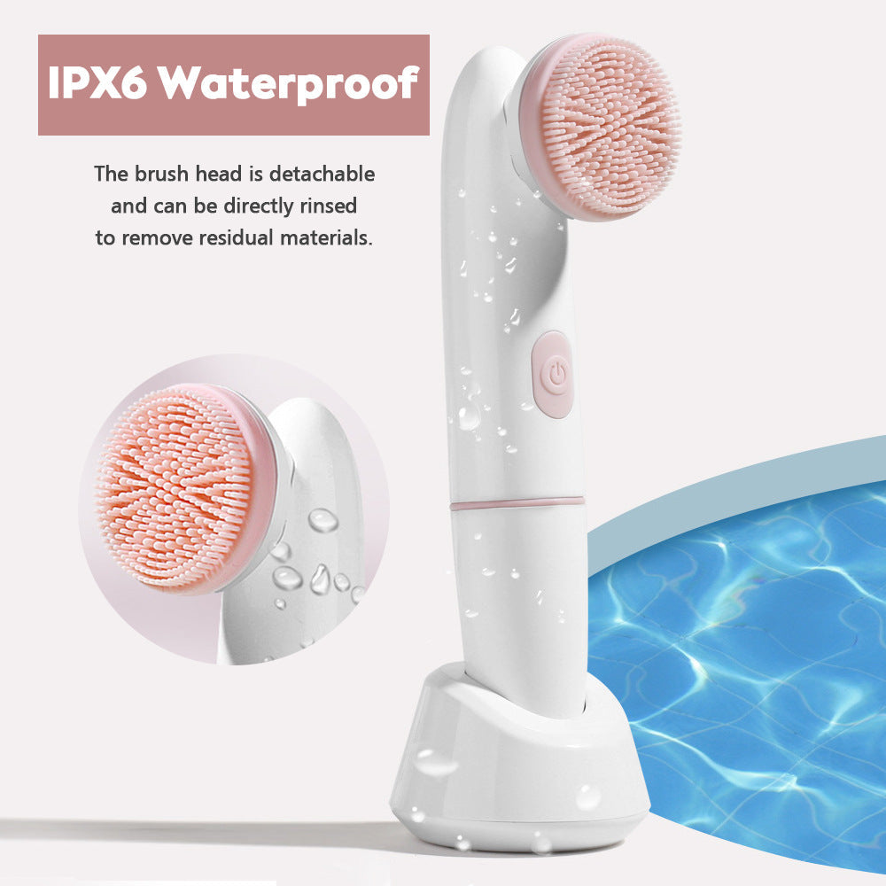 Nettoyant facial en silicone à 2 vitesses avec vibration sonique