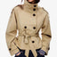 Abrigo Trench de Mujer con Botones y Cintura Ajustable