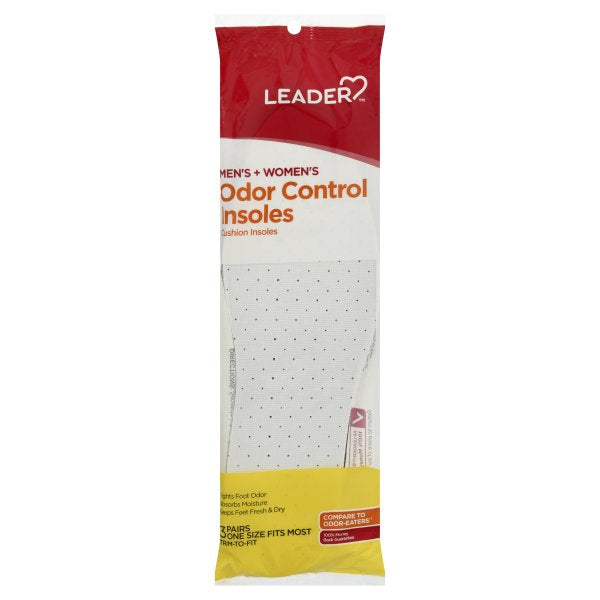 Leader Odor Control Cushion Insoles - 3 Pairs
