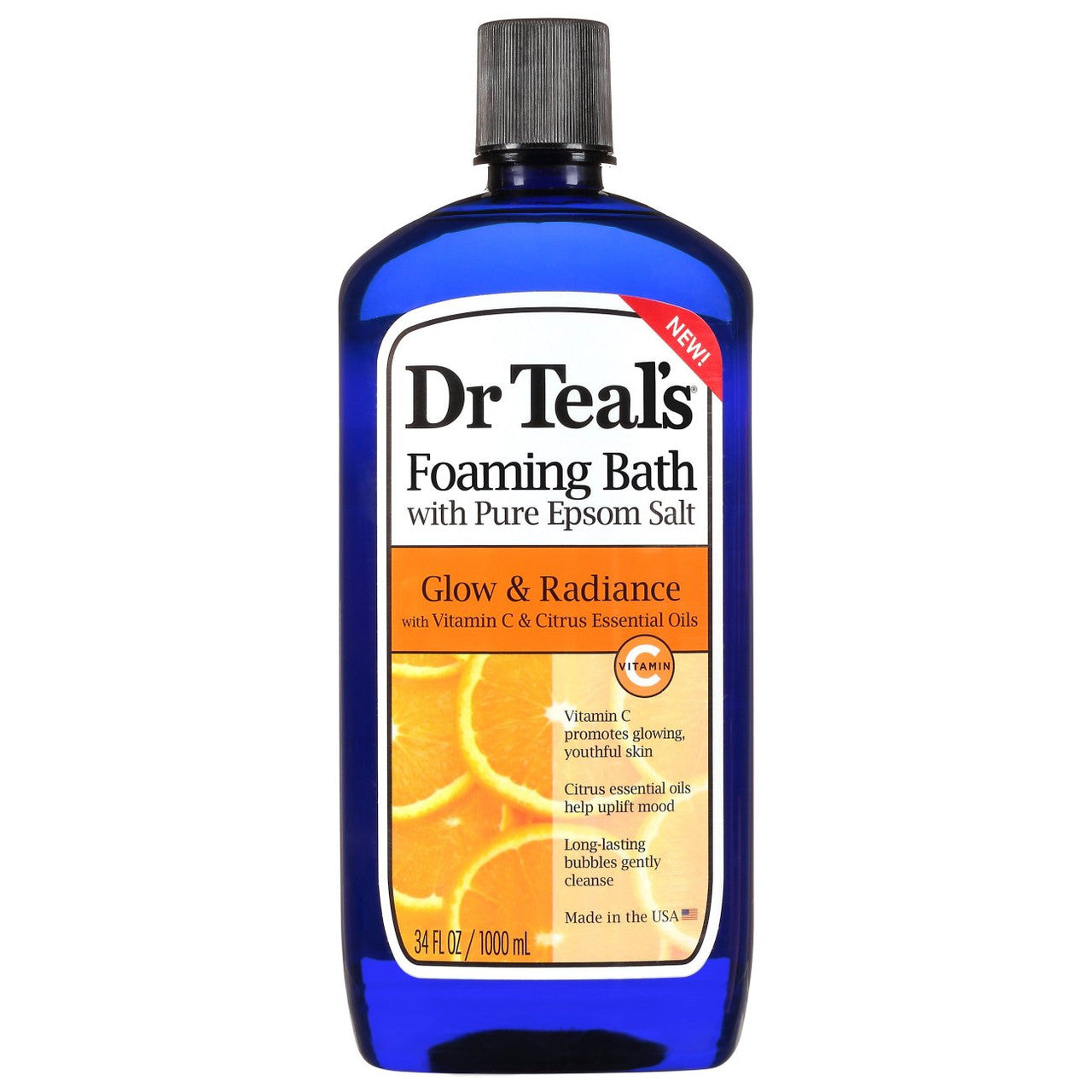 Dr Teal's Glow Radiance Foaming Bath with Pure Epsom Salt - 34 Fl Oz