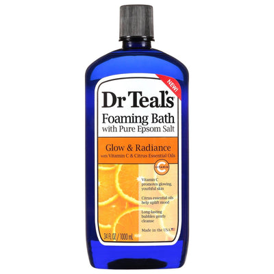 Dr Teal's Glow Radiance Foaming Bath with Pure Epsom Salt - 34 Fl Oz