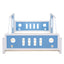 Full Size Classic Car-Shaped Platform Bed with Wheels,Blue - Korvel
