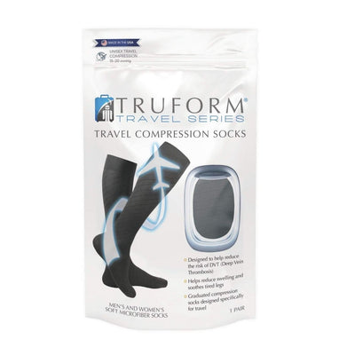 Truform Travel Socks - Medium Charcoal for Comfort on the Go