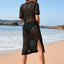 Slit Openwork Round Neck Cover-Up - Korvel