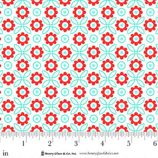 Jubilee Multi Two Tone Flower Cotton Fabric - 44" / 45" per yard