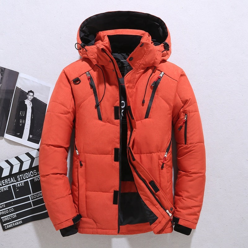 Men's Windproof Hooded Jacket for Outdoor Leisure