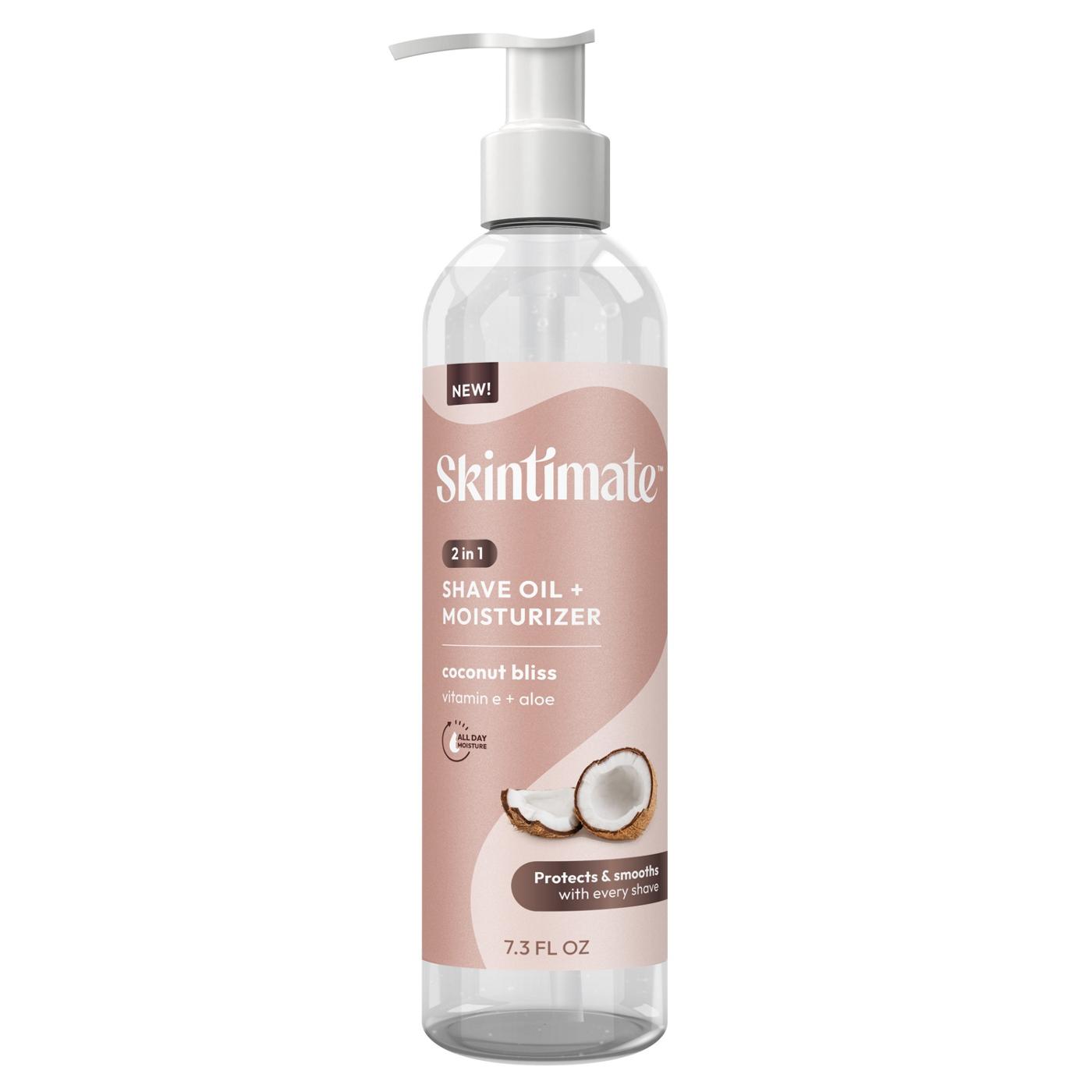 Skintimate Huile à Raser et Hydratant 2-en-1 - Plaisir de Coco 7,3 Oz