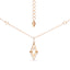 Collar con colgante de triángulo doble de diamante en oro amarillo de 14 quilates