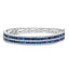 Bracelet jonc multi-rang en or blanc 18K, diamants et saphirs bleus