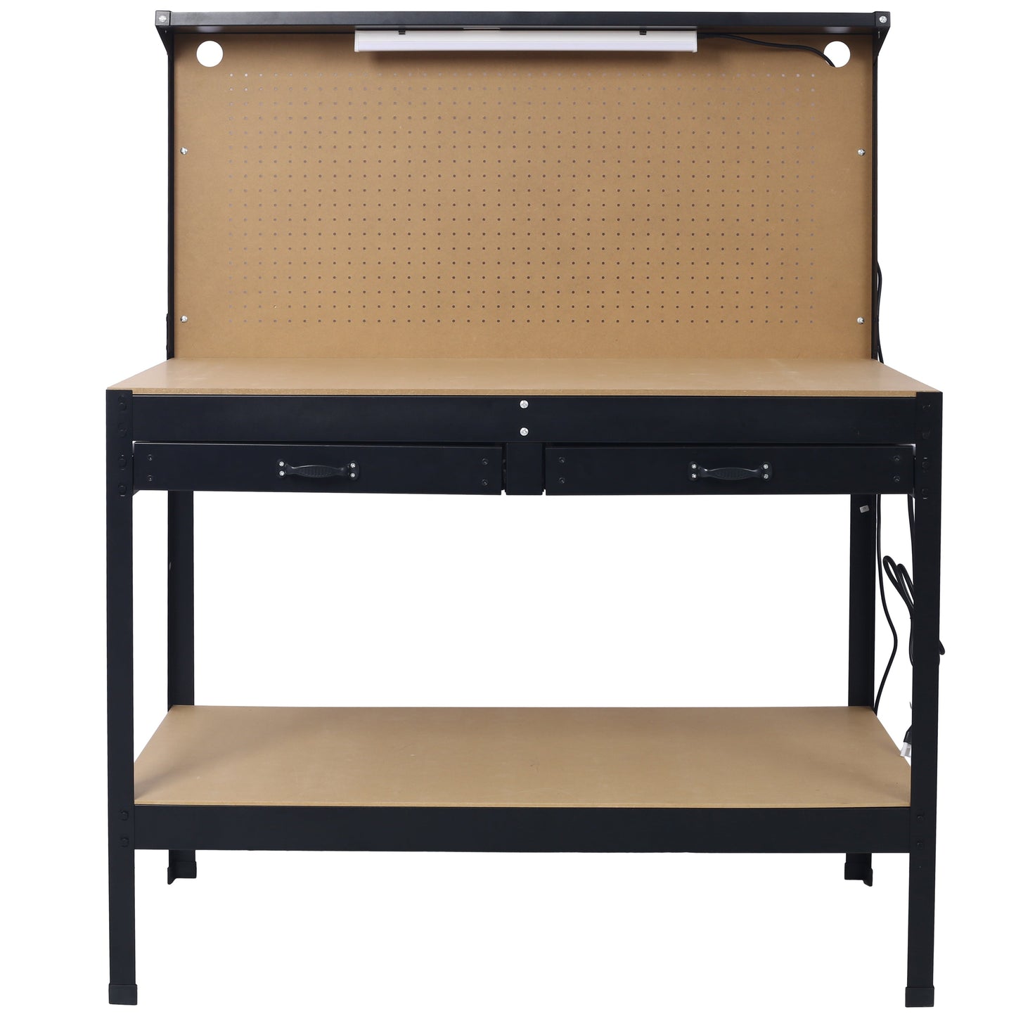 Premium Steel Workbench with Drawer and Peg Board