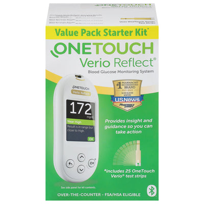 OneTouch Verio Reflect Value Pack - Premium Blood Glucose Monitor