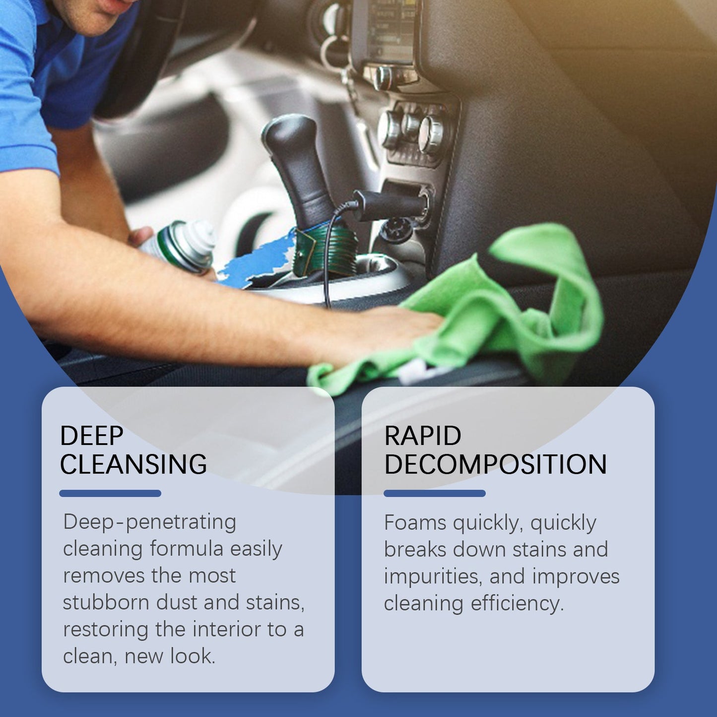 Multi-Purpose Automotive Interior Foam Cleaner, Automotive Leather Fabric Plastic Interior Cleaner - Korvel