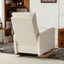 Accent Rocking  Chair with Footrest High Back Rubber Wood Rocking Legs Bedroom Living Space - Korvel
