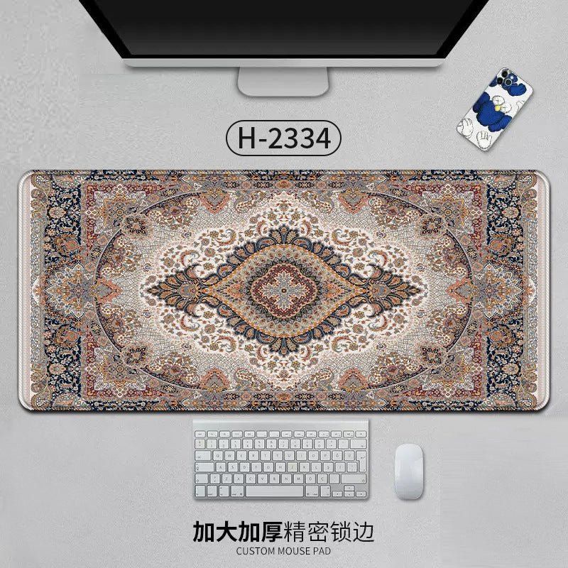 Large Persian Mouse Pad Office Carpet MousePad Natural Rubber Lockedge Anti Slip Desk Mat Laptop Office Game Accessories Pad - Korvel