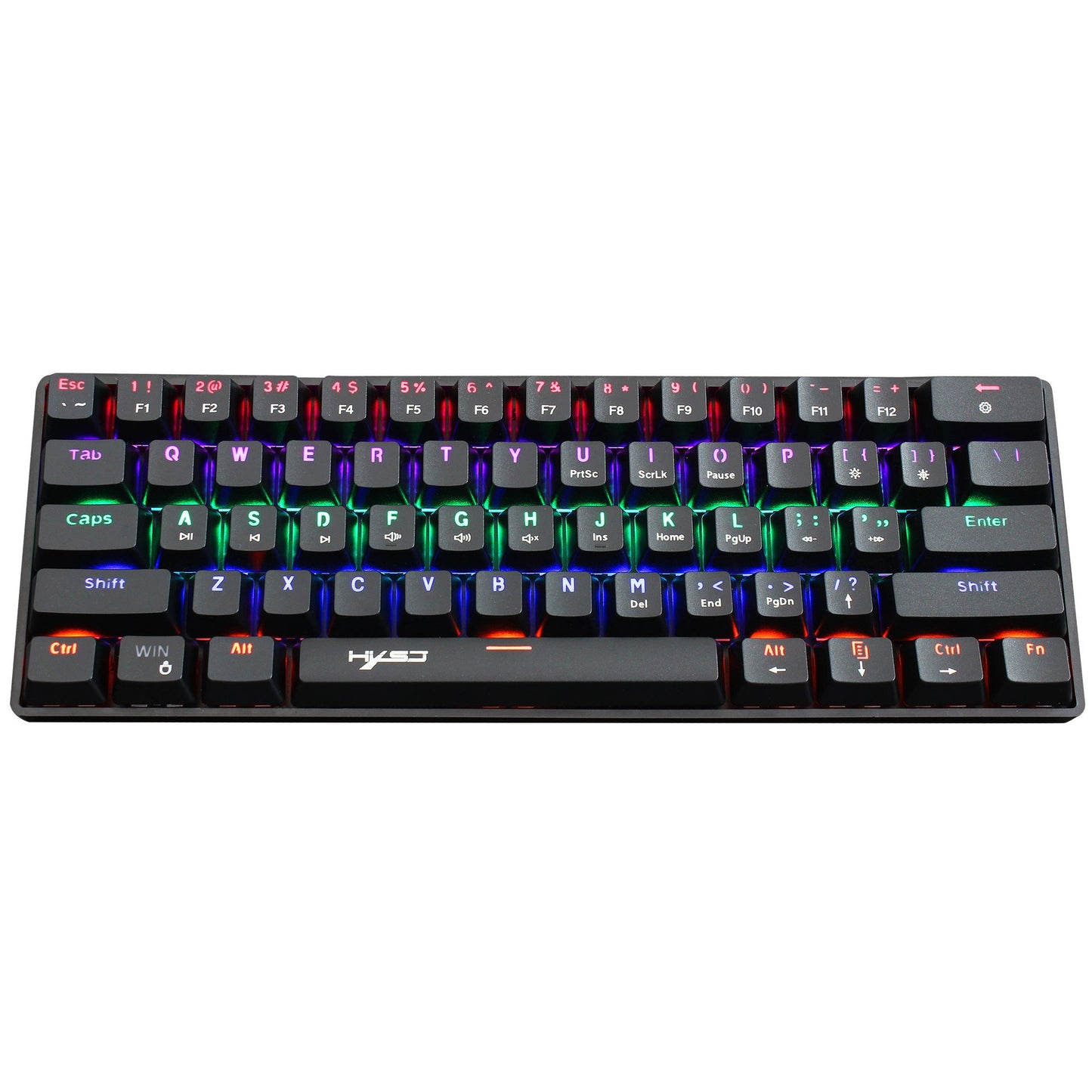 Mechanical 61 keyboard wired blue axis office keyboard gaming gaming illuminated RGB mechanical keyboard - Korvel