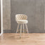 Conjunto de 2 taburetes de bar a altura de mostrador COOLMORE - Beige
