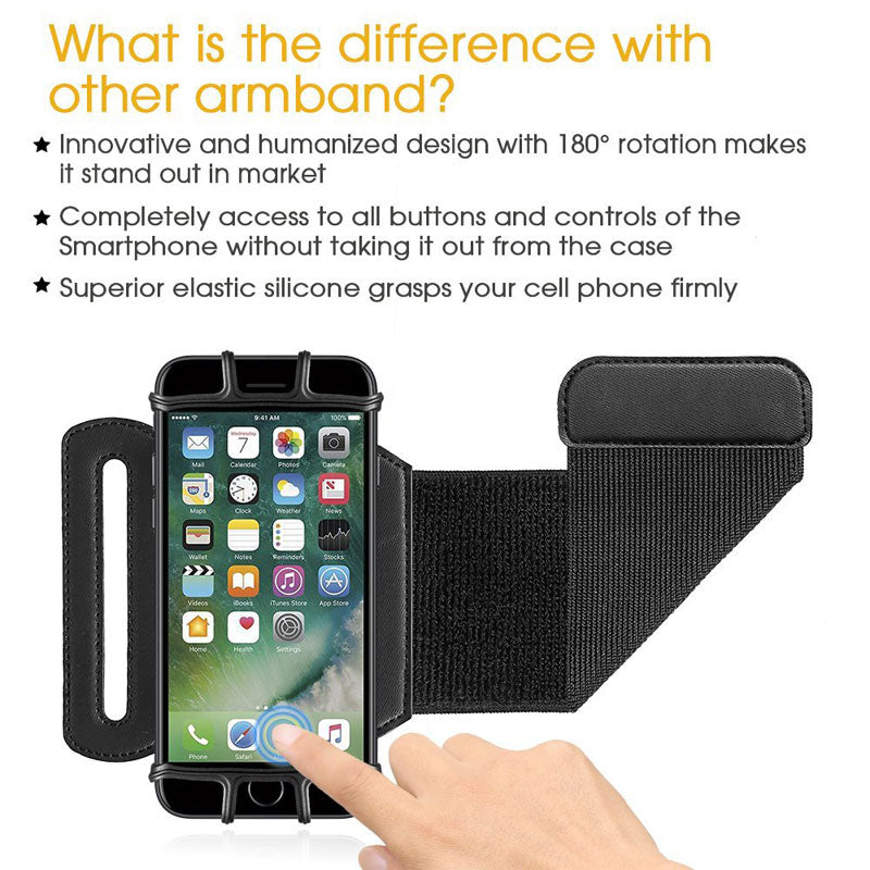 180° Rotatable Running Wristband Phone Case