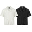 Chemise à col cubain unie premium pour hommes
