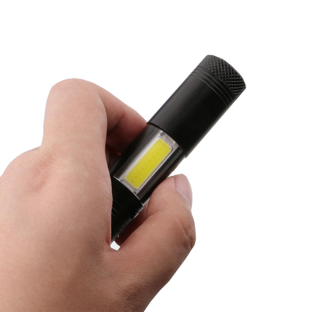Mini Portable Aluminum LED Flashlight XPE COB Work Light Lanterna Powerful Pen Torch Lamp 4 Modes Use 14500 or AA - Korvel