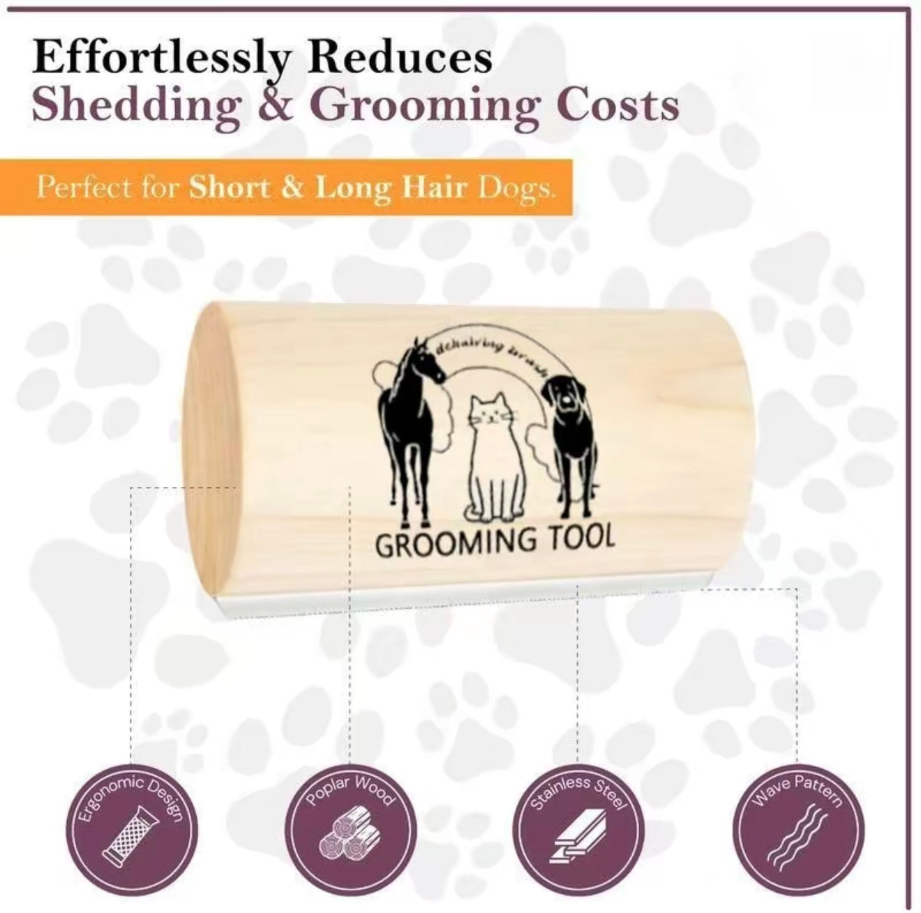 FurEase Pro Deshedding Brush for Pets