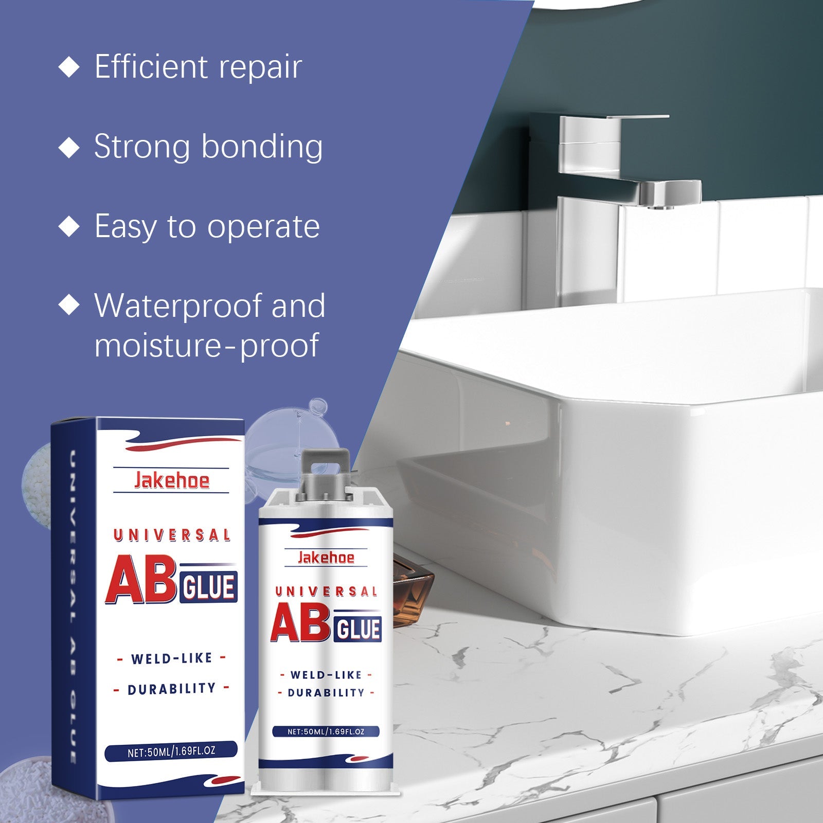 Repair Glue Pipe Surface Cracks Wall Tile Crevices Waterproof Adhesive Casting Glue Ab Adhesive Repair Agent - Korvel