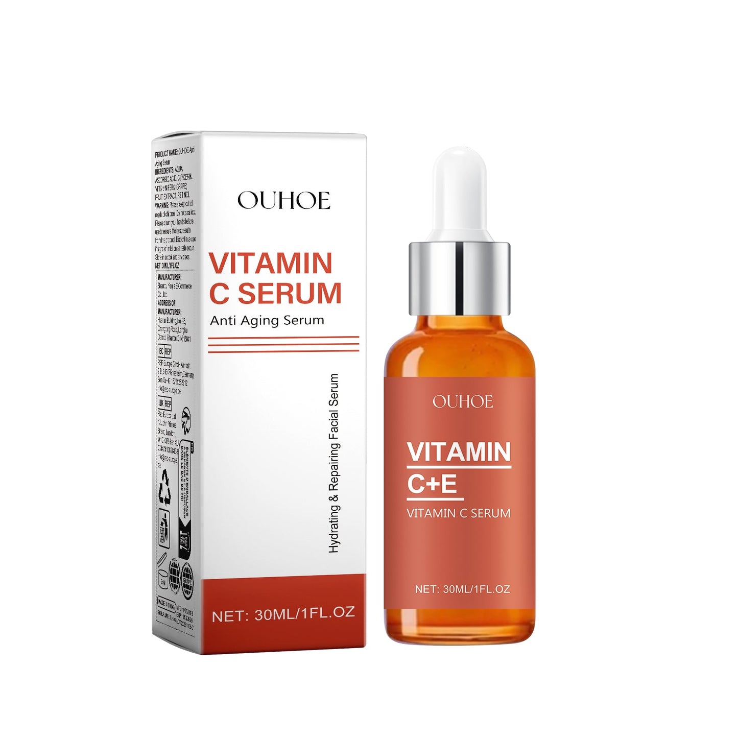 Vitamin C Serum, Moist Tender Firming Skin Fade Out Fine Lines Anti-Wrinkle Skin Cream - Korvel