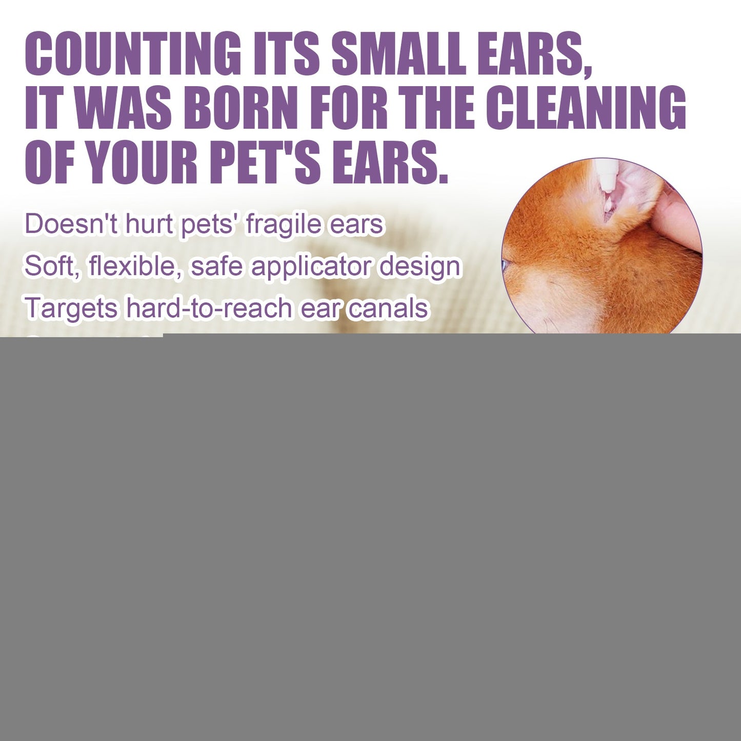 Pet Ear Cleaner, Cats And Dogs Relieves Ear Canal Odors Cleaning Earwax Ear Wash Drops - Korvel