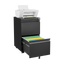 Metal 2 drawer mobile file cabinet with lock, 25.6-inch high legal/letter size file storage cabinet  black - Korvel