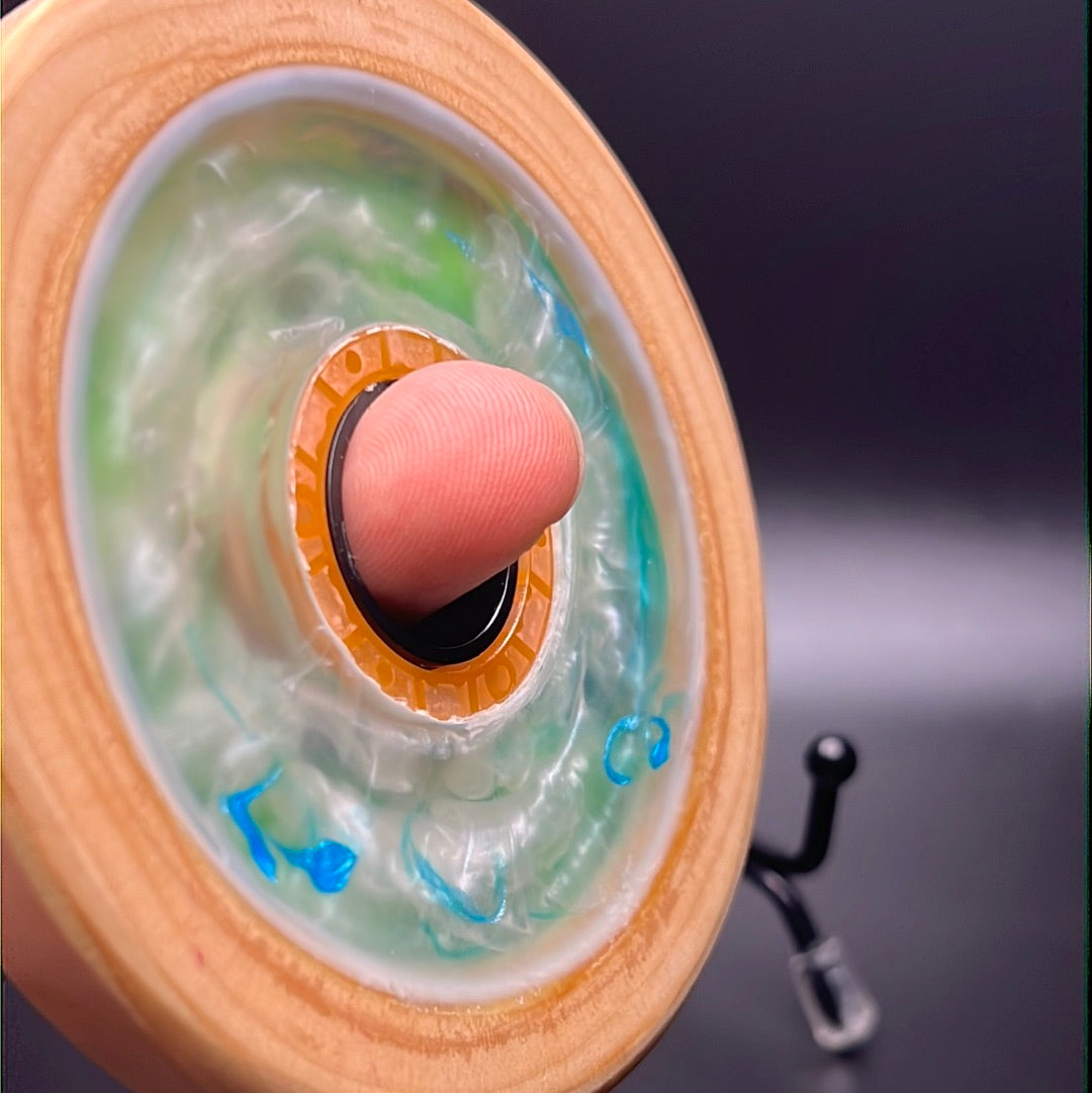 Custom Glow Resin Mini with Wooden Rim