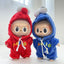 Clothing only] First and second generation keychains Labubu clothing pendant canvas shoulder bag sesame bird two-piece set - Korvel