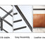King Size Metal Bed Frame with Upholstered Headboard