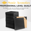 Acoustic Foam Panels 2" X 12" X 12" Self-Adhesive Acoustic Studio Wedge Tiles, Sound Panels Wedges Soundproof Foam Padding Sound - Korvel