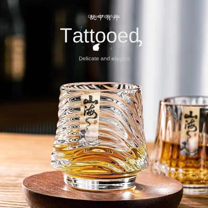Shanhai glass whiskey cup personalized niche home wine cup mini wine glass beer cup - Korvel