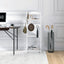 Accent Portable Garment Rack with Storage Organizer - White Finish