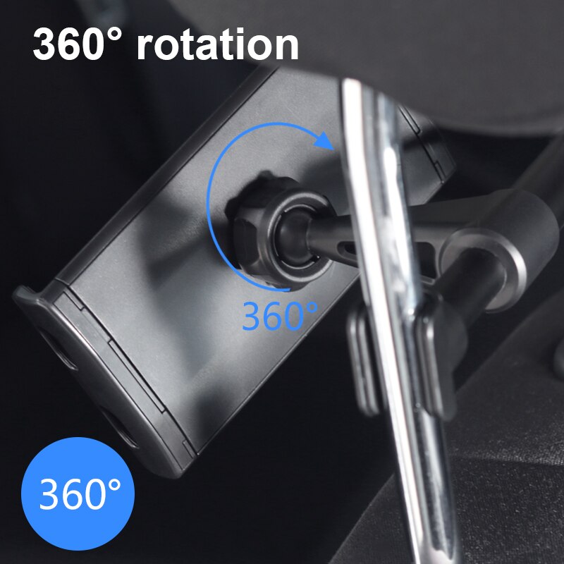 4-11.5inch Car Back Seat Phone Holder Tablet Mobile Phone Holder Universal Car Headrest Holder 360 Rotatable Stand Support - Korvel